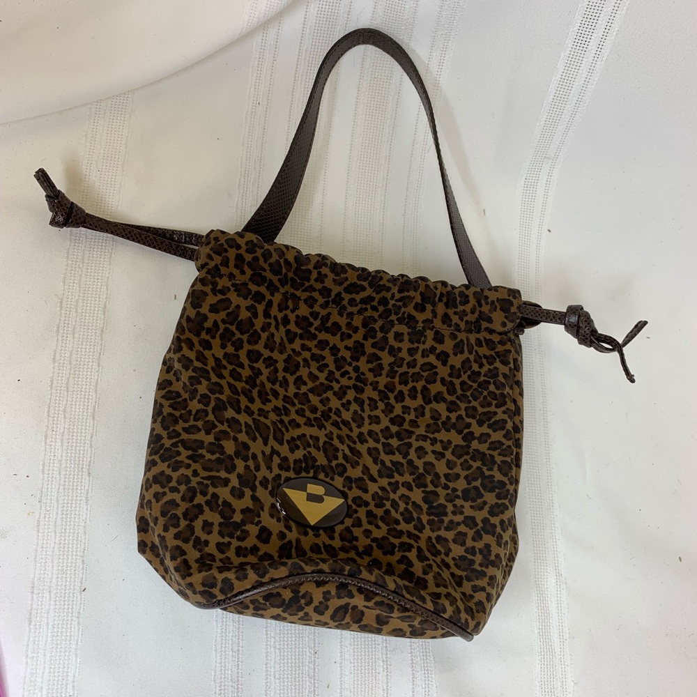 Bottega  Veneta Leopard Black Brown Bag Purse